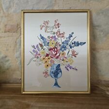 Vintage framed embroidery d'occasion  Expédié en Belgium