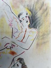 Lápis masculino Jean Cocteau desenho figura 1955 assinado , usado comprar usado  Enviando para Brazil