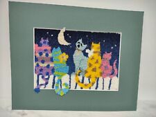 Handmade embroidered cats for sale  Donald