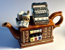 Bule de porcelana Cardew Designs vintage loja de chá balcão caixa registradora Inglaterra  comprar usado  Enviando para Brazil