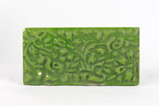 Azulejo de cimento floral vintage verde em relevo - 3x6 polegadas decoração de parede retrô comprar usado  Enviando para Brazil