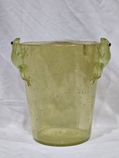 Balde de gelo vintage Lucite acrílico 10" cesta de lixo verde lata de lixo vaidade comprar usado  Enviando para Brazil