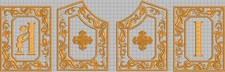 Conjunto de mesa bordado de veludo e iniciais metálicas comprar usado  Enviando para Brazil