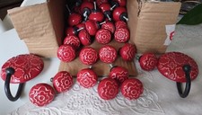 Red porcelain cabinet for sale  Mcdonough