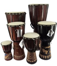 6 x Djembe Bęben Bongo Zestaw Towar B 2 wybór Dzieci 60cm 50cm 40cm 30cm 20cm Drewno, używany na sprzedaż  Wysyłka do Poland
