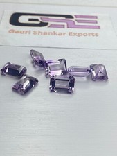 Pedra preciosa solta facetada octógono ametista rosa corte 5x3 mm a 14x10 mm natural DG comprar usado  Enviando para Brazil