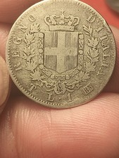 Argento lira 1863 usato Argento lira 1863 usato  Roma