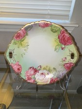 Antigo Q & EG Royal Austria pintado à mão - Prato de bolo, 11” (assinado pelo artista) comprar usado  Enviando para Brazil