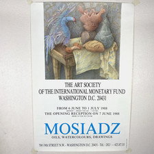 MOSIADZ The Art Society of the International Monetary Fund 1988 Poster 60x40 cm na sprzedaż  Wysyłka do Poland