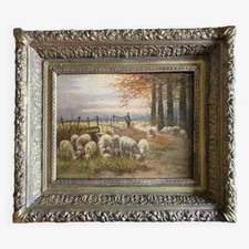 tableau huile moutons d'occasion tableau huile moutons d'occasion France