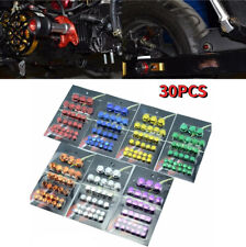30 PIEZAS Tornillo Tuerca Tornillo Tapa Tapa Cubierta Accesorios Para Yamaha Kawasaki Honda  segunda mano  Embacar hacia Mexico