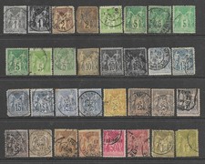 França 1877-1902 Pax e Mercur 32 x valores usados comprar usado  Enviando para Brazil