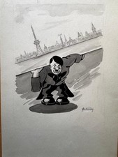 Karikatur adolf hitler gebraucht kaufen  Berlin