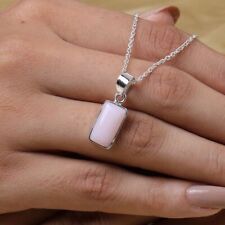Pingente de opala rosa natural prata esterlina 925 pingente minimalista presente dama de honra comprar usado  Enviando para Brazil
