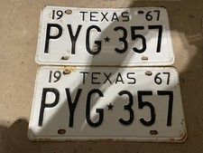 1967 texas license for sale  Grapevine