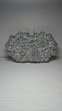 Bolsa de mão para noite de cristal strass flor rosa bolsa para festa de casamento nova, usado comprar usado  Enviando para Brazil