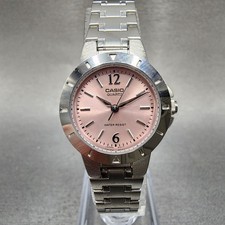 Relógio Casio Feminino 24mm Mostrador Rosa Tom Prata Redondo LTP-1177 Nova Bateria comprar usado  Enviando para Brazil