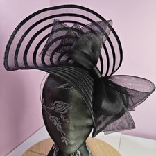 chapéu de casamento preto grande fascinador millinery faixa burlesca ascot comprar usado  Enviando para Brazil