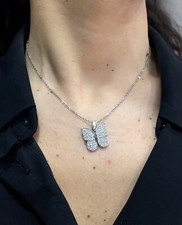 Collana farfalla zirconata usato  San Tammaro