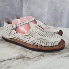 Sandálias mexicanas personalizadas Huarache feitas à mão pneu sola de borracha masculina EUA 10,5 comprar usado  Enviando para Brazil
