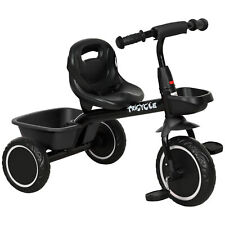 Trike infantil AIYAPLAY para 2 a 5 anos com assento ajustável, cestas, preto comprar usado  Enviando para Brazil