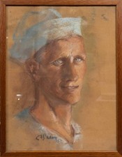 Ritratto marinaio pastello usato  Torino