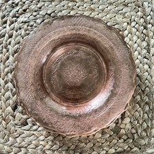 Placa de vidro vintage rosa depressão Federal Normandie, usado comprar usado Placa de vidro vintage rosa depressão Federal Normandie, usado comprar usado  Enviando para Brazil