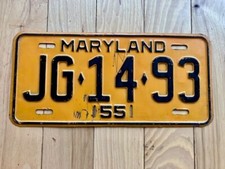 maryland plate license 1955 for sale  Tacoma