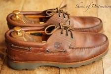 Sapatos masculinos Timberland couro marrom bronzeado barco deck Reino Unido 12 M EUA 12.5 EU 46, usado comprar usado  Enviando para Brazil