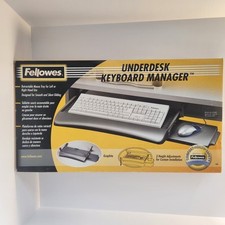 Gerenciador de teclado Fellowes Underdesk sob gaveta de mesa (grafite) comprar usado  Enviando para Brazil