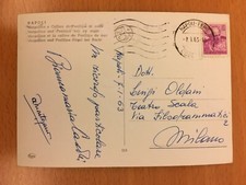 Cartolina autografa biancamari usato  Milano