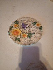 Piedra de jardín de mariposas y flores de hormigón para decoración de jardín exterior segunda mano  Embacar hacia Mexico