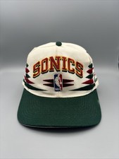 Usado, Boné Snapback Logotipo Vintage Atletismo Seattle Sonics Chapéu Corte Diamante Branco comprar usado  Enviando para Brazil