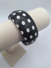 Antiga pulseira retrô de bolinhas preta e branca da década de 1960 comprar usado  Enviando para Brazil