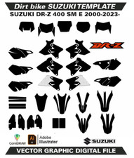SUZUKI DRZ 400 SM E 2000- Modelo formato vetorial Ai CDR EPS PDF M94 comprar usado  Enviando para Brazil