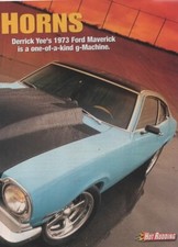 Artigo publicitário impresso Derrick Yee 1973 Ford Maverick g-Machine 302 V-8 Holley 174 750 comprar usado Artigo publicitário impresso Derrick Yee 1973 Ford Maverick g-Machine 302 V-8 Holley 174 750 comprar usado  Enviando para Brazil