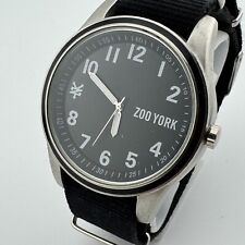 Zoo York relógio de quartzo masculino Japão movimento prata pulseira de tecido preto analógico nova bateria comprar usado  Enviando para Brazil