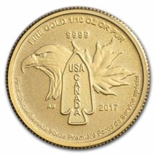 Kanada 5 $ 2017 Special Forces 1/10 Oz 9999 Złoto z folią w oryginalnym opakowaniu na sprzedaż  Wysyłka do Poland