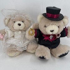 Osos de peluche de peluche de boda de novia y novio Precious Moments segunda mano  Embacar hacia Mexico