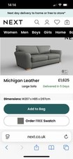 Next grey leather for sale  WOLVERHAMPTON