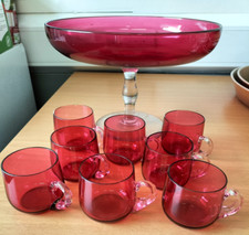 Antique cranberry glass for sale  NOTTINGHAM