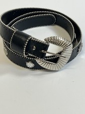 Black leather silver for sale  Chapin
