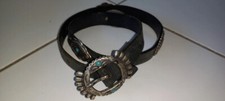 Ceinture cuir noir d'occasion  Nice-
