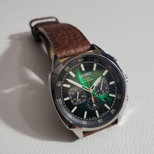 Seiko Solar relógio cronógrafo mostrador verde V175 SSC513 43mm [BOM ESTADO] comprar usado  Enviando para Brazil