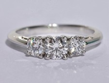tiffany platinum diamond engagement ring for sale  LONDON