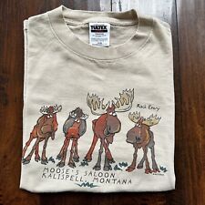 Camiseta Moose Saloon Kalispell Montana Vintage Rack Inveja Animais Engraçados Caça comprar usado  Enviando para Brazil