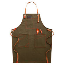 Avental de trabalhador unissex babador denim pintura barista cozinha cozinha restaurante, usado comprar usado  Enviando para Brazil