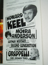 HOWARD KEEL teatro, música e estrela de cinema AUTÓGRAFO no programa, usado comprar usado  Enviando para Brazil