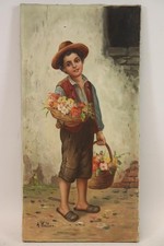 Italienischer blumenjunge ölg gebraucht kaufen  Stadtbergen