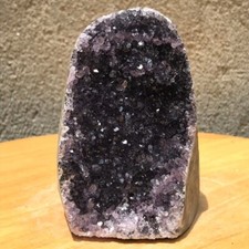 Geoda de amatista natural rara 360G cuarzo cristal mineral muestra curación segunda mano  Embacar hacia Mexico